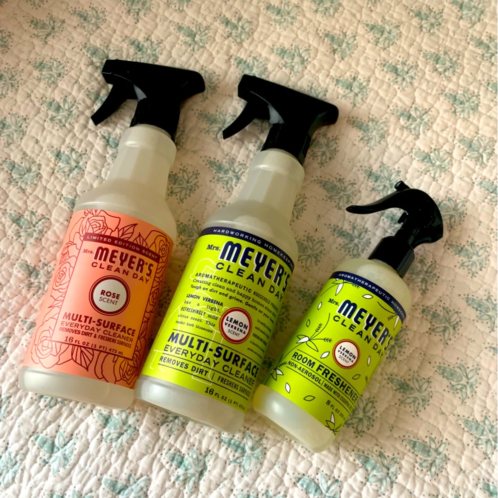 Mrs. Meyers Cleaning Products- Rose & Lemon Verbena Sprays